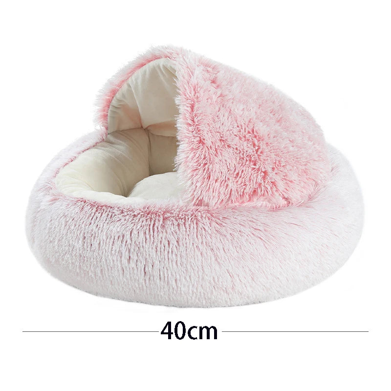 Fluffig Mysgrotta för Katt & Liten Hund