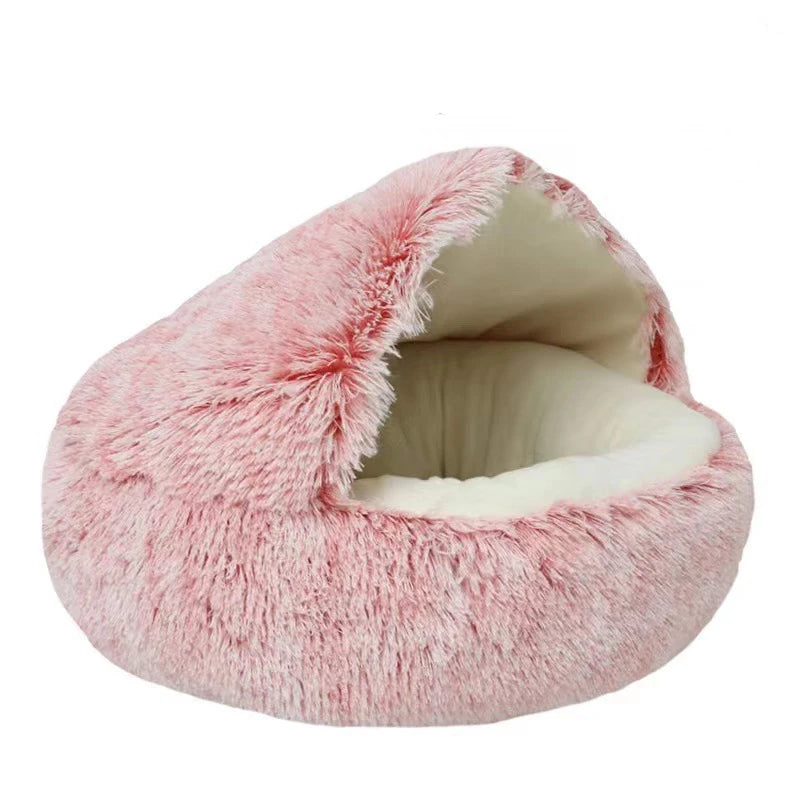 Fluffig Mysgrotta för Katt & Liten Hund