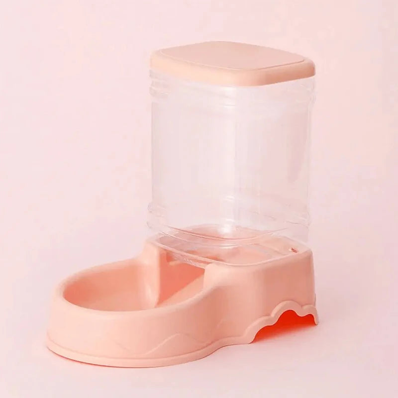 Pet automatic feeder cat drinking water bowl cat bowl dog bowl 3.8L large capacity combination grain storage barrel pet supplies