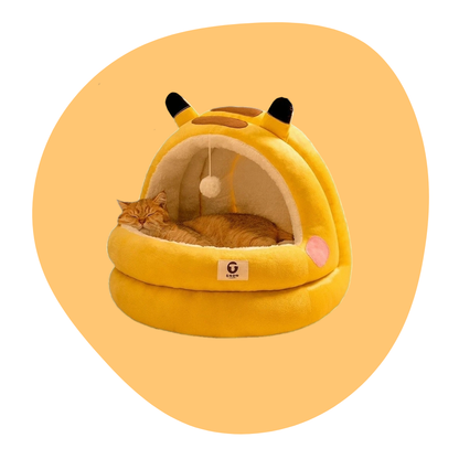 Warm Pikachu Winter Cat Bed