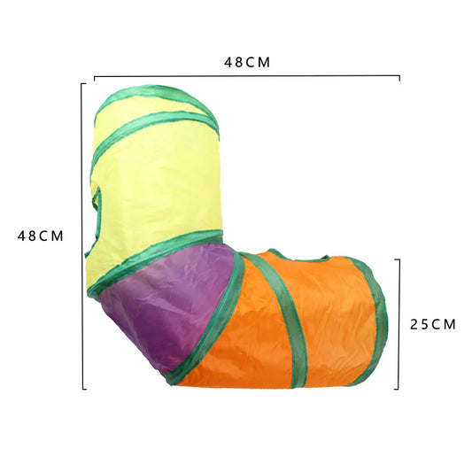 cat play tunnel interactive toy,hide and seek tunnel, portable&collapsible pop up cat tunnel for cats' instinct