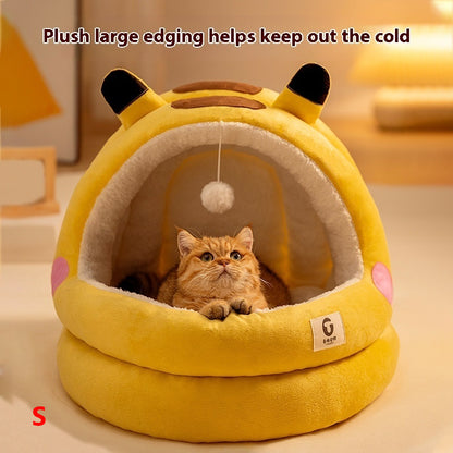 Warm Pikachu Winter Cat Bed
