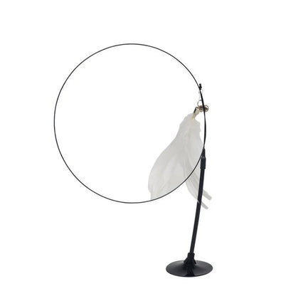 Interactive Cat Toy Feather Wand with Suction Cup