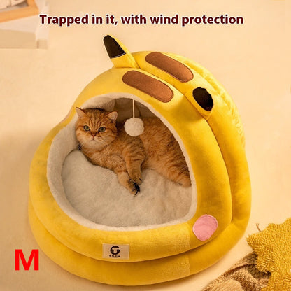 Warm Pikachu Winter Cat Bed
